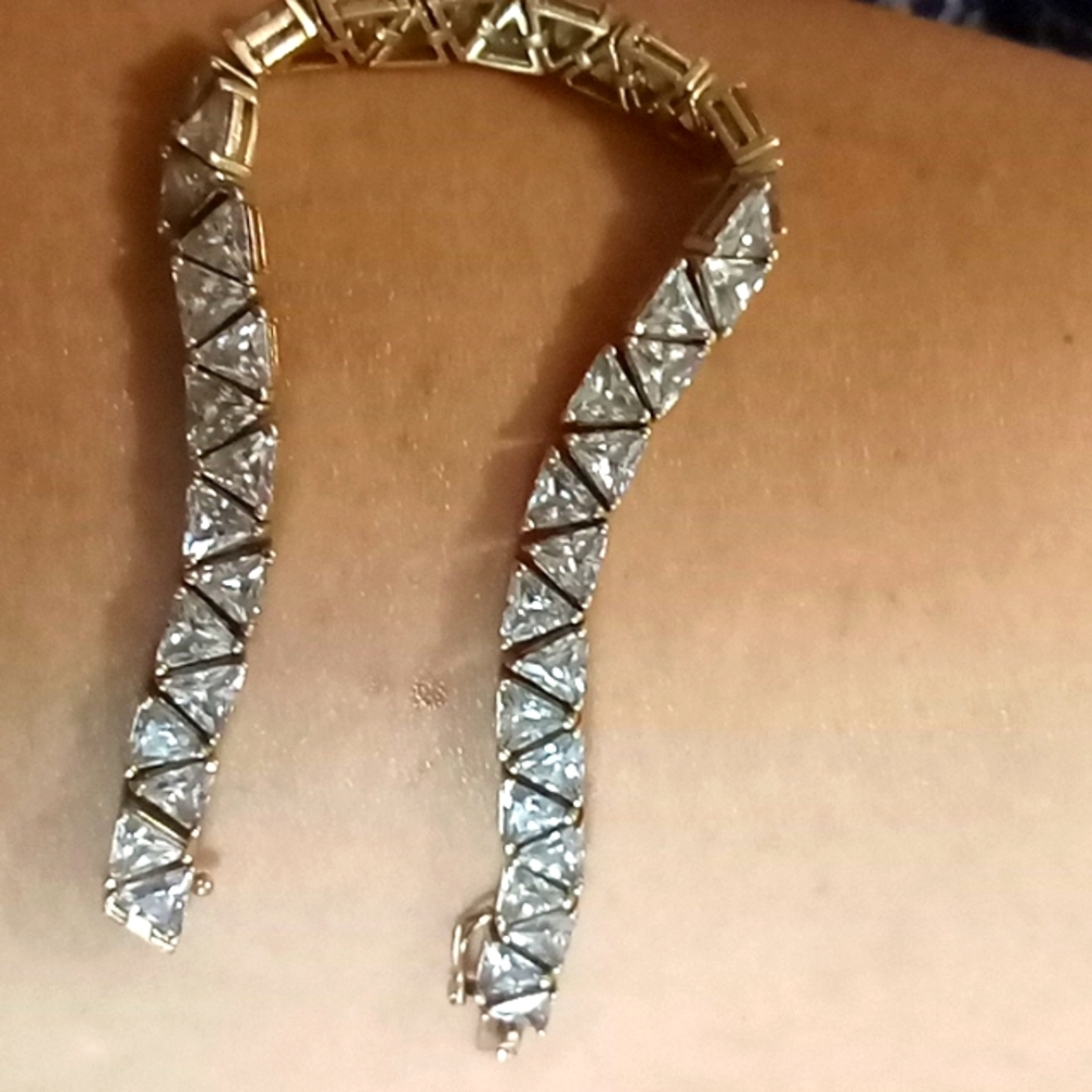 Tri million cz 925 bracelet